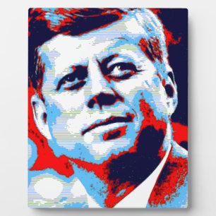 Placa Expositora Pop Art JFK John F. Kennedy Blue