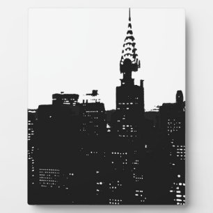 Placa Expositora Pop Art New York Silhouette
