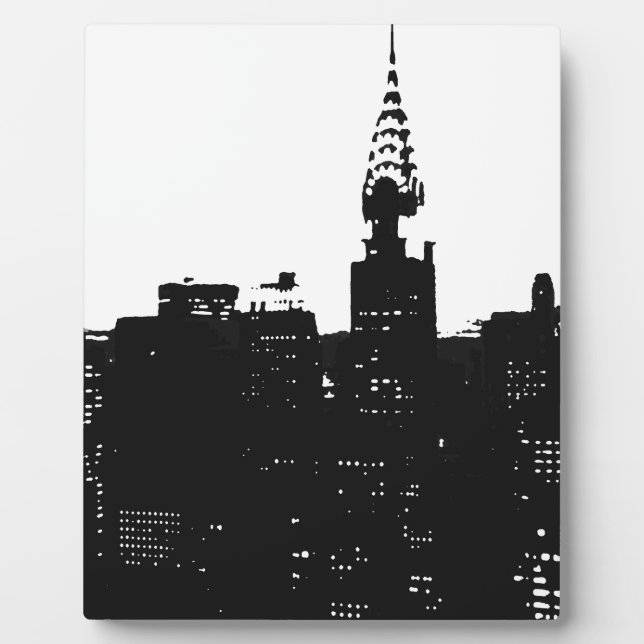 Placa Expositora Pop Art New York Silhouette (Frente)