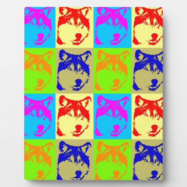 Placa Expositora Pop Art Wolf Eyes (Frente)