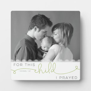 Placa Expositora Por este niño que reí - 1 Samuel 1:27