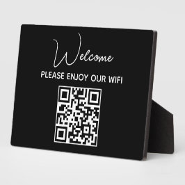 Placa Expositora Por Favor, Disfrute De Nuestro Wifi | Código QR de
