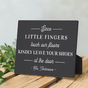 Placa Expositora Por favor, elimine sus zapatos personalizados