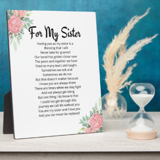 Placa Expositora Por mi hermana