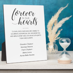Placa Expositora Por Siempre En Nuestro Corazón Con Nombres Boda Me