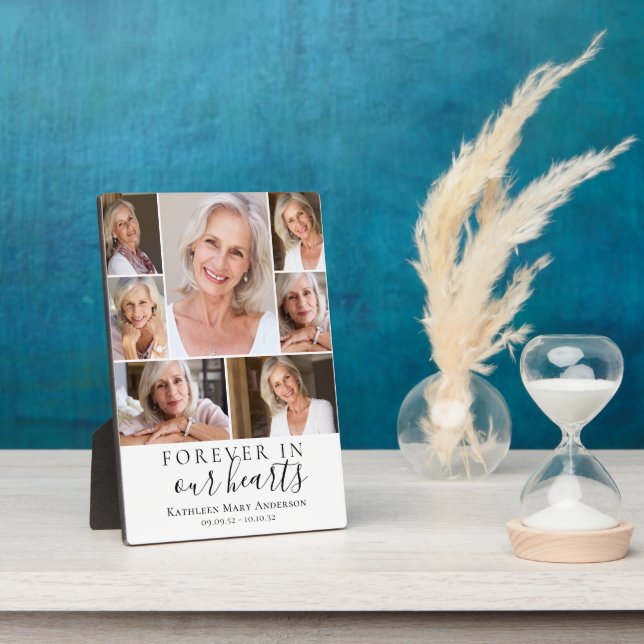 Placa Expositora Por siempre en nuestro corazón, foto, solidaridad  (Lado)