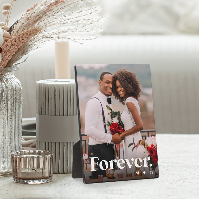 Placa Expositora Por siempre | Foto vertical de Boda o compromiso (Subido por el creador)