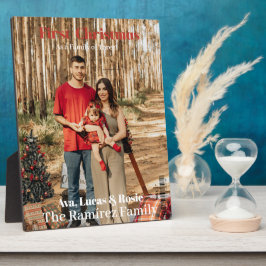 Placa Expositora Portada de la revista la primera Navidad como una 