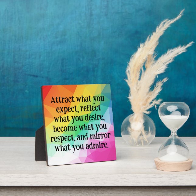 Placa Expositora Positive Thinking Law Of Attraction Quote (in situ)
