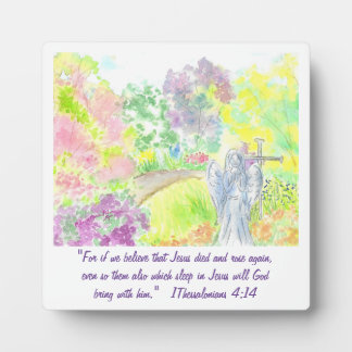 Placa Expositora Poster Angel and Cross Garden