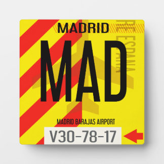 Placa Expositora Póster de Equipaje del Aeropuerto de Madrid