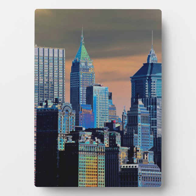 Placa Expositora Poster del distrito financiero en Manhattan (Frente)