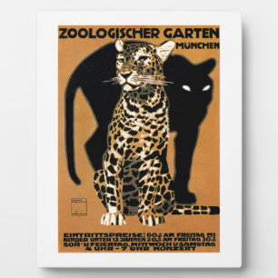 Placa Expositora poster del zoológico de Múnich Ludwig Hohlwein Leo