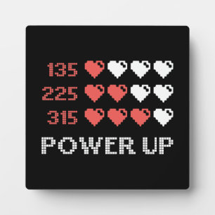 Placa Expositora Power Up Bar, Funny, Gamer, Retro, Geek, Nerd Plaq