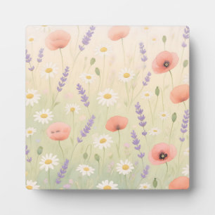 Placa Expositora Pradera Silvestre de Flores Campestres Suave Flora