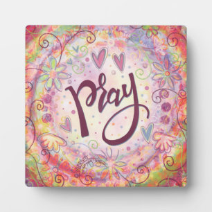 Placa Expositora Pray Pastel Bonito Rosa Inespiritividad Floral Eas