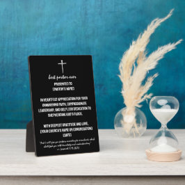 Placa Expositora Premio Cristiano al Mejor Pastor Tres Clavos