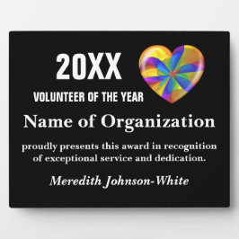 Placa Expositora Premio de Voluntarios del Año