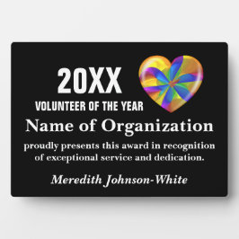 Placa Expositora Premio de Voluntarios del Año