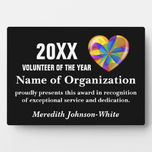 Placa Expositora Premio de Voluntarios del Año