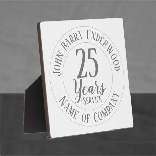 Placa Expositora Premio por servicio largo o jubilación