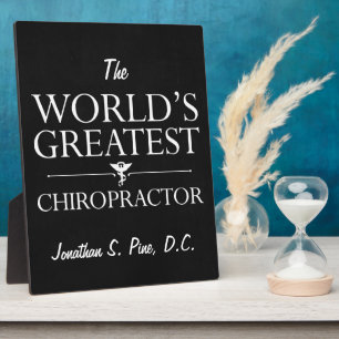 Placa Expositora Premio WorldGreatest Chiropractor Chalkboard Look