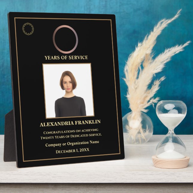 Placa Expositora Premios de Personalizado fotográfico de empleados  (Lado)