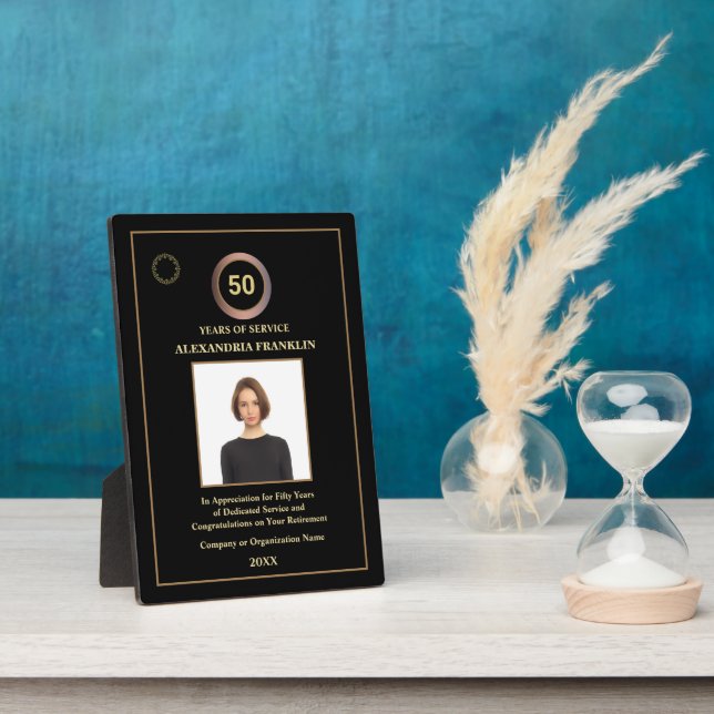 Placa Expositora Premios Fotográficos De Años De Servicio Para Empl (Lado)