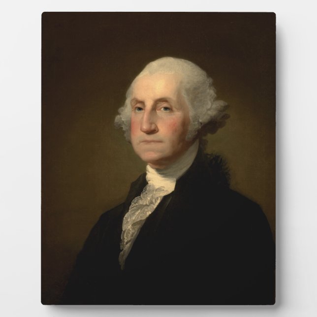 Placa Expositora Presidente estadounidense George Washington, Stuar (Frente)