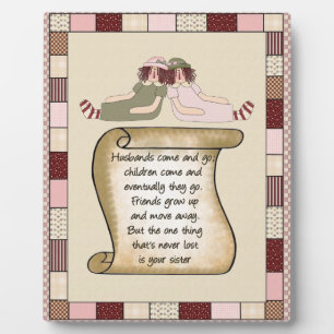 Placa Expositora Prim Sisters Poem Plaque