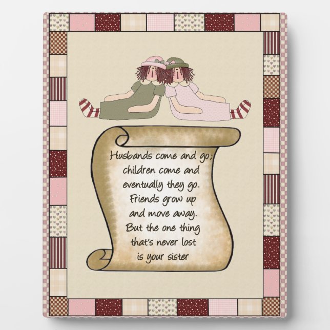 Placa Expositora Prim Sisters Poem Plaque (Frente)