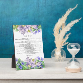 Placa Expositora Primavera temprana en poema de Vermont