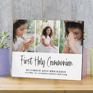 Placa Expositora Primer Collage de fotos de la Santa Comunión