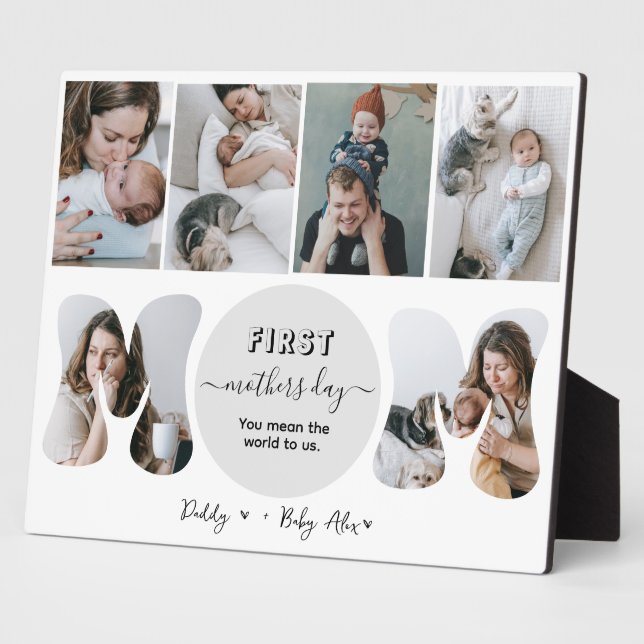 Placa Expositora Primer Collage de fotos materno (Lado)