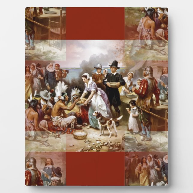 Placa Expositora primer día de acción de gracias (Frente)