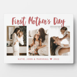 Placa Expositora Primer Día de la Madre Caligrafía 3 regalo de foto