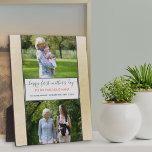Placa Expositora Primer Día de la Madre de Nana - 2 foto personaliz<br><div class="desc">Primer Día de la Madre por un fabuloso Nana (editable). Crea tu propia placa fotográfica usando 2 de tus fotos favoritas. La plantilla está preparada para que usted personalice toda la redacción, que actualmente dice "feliz día de la primera madre a mi fabulosa Nana [nombre del bebé ・ fecha de...</div>