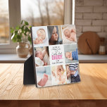 Placa Expositora Primer Día del Padre, Keepsake del 'Mejor Papi del<br><div class="desc">Crea tu propio regalo especial de primer día del padre con esta tierna placa de collage de fotos. Con 8 fotografías de moda, insta cuadradas y el texto 'Feliz Primer Día del Padre al Mejor Papi del Mundo' - Amor desde (AÑADIR NOMBRE). FOTO TIP - Recortar fotos asegurando que el...</div>