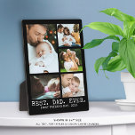 Placa Expositora Primer Día del Padres Mejor PADRE CADA 5 Collages<br><div class="desc">Crea un collage conmemorativo de fotos de keepsake de un padre con cinco fotos con un título editable y tu mensaje personal en tu elección de colores y estilos de fuente de texto. La muestra sugiere que la MEJOR PADRE DE LA HISTORIA Y EL PRIMER DÍA Y Año del PADRE...</div>