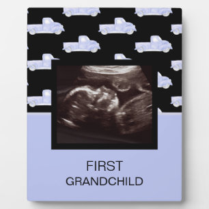 Placa Expositora Primer nieto Blue Ultrasound Grandparent Gift