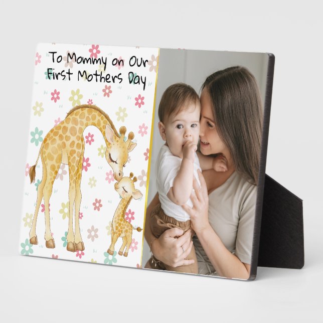 Placa Expositora Primer regalo de Día de la Madre del bebé (Lado)