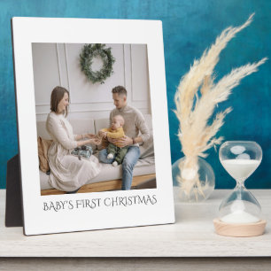 Placa Expositora Primera Navidad del Bebé Foto Familiar