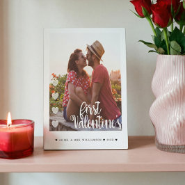 Placa Expositora Primero San Valentín como foto de pareja minimalis