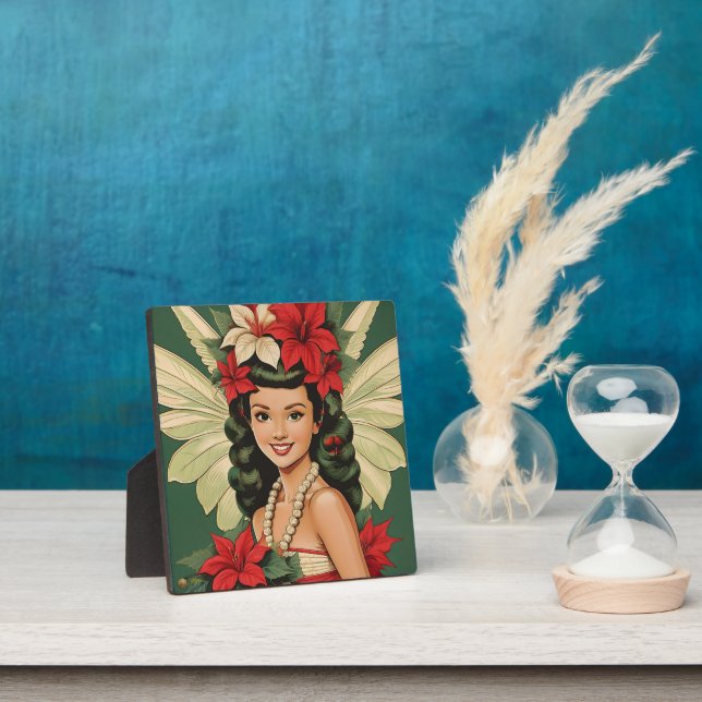 Placa Expositora Princesa de Navidades tropicales retro de los años (in situ)