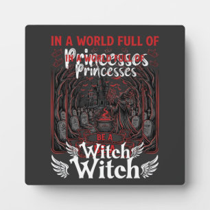 Placa Expositora Princessas Ser Bruja Halloween Castillo Caldero Tu