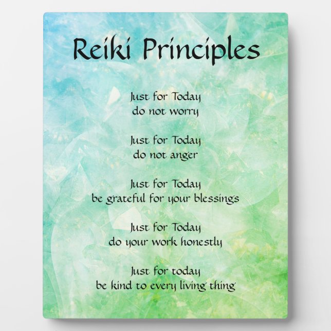 Placa Expositora Principios de Reiki (Frente)