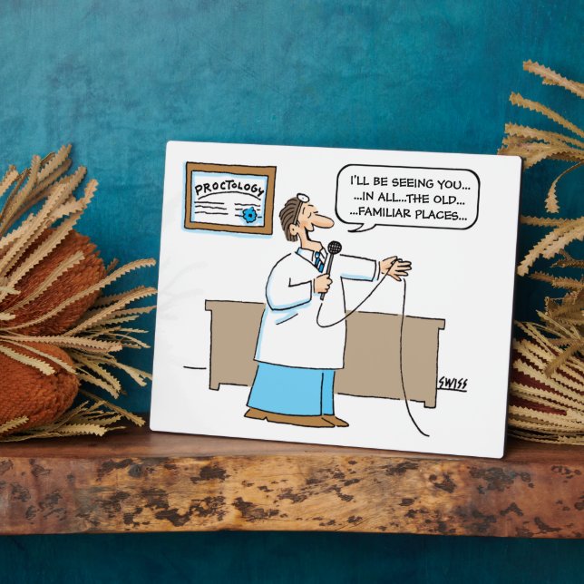 Placa Expositora Proctólogo gracioso Karaoke Personalizado Proctolo (Lado)
