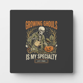 Placa Expositora Profesor de Botánica de Halloween Jardín Espeluzna