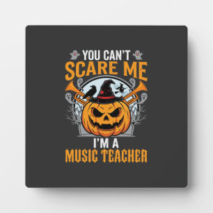 Placa Expositora Profesor de Música de Halloween Calabaza Espeluzna