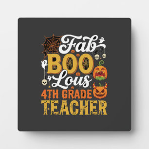 Placa Expositora Profesor fantástico de Halloween de 4to grado